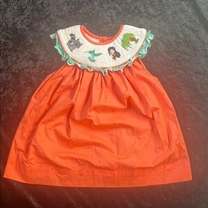 Sleeve-less Peach Disney Pocahontas Bishop Dress